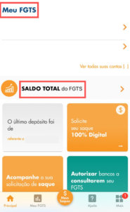 Print explicando como o autônomo pode consultar o saldo do FGTS.